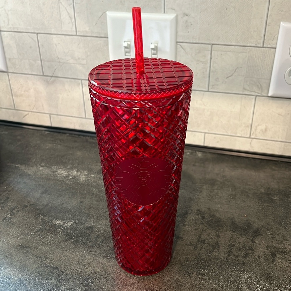 Starbucks Christmas edition 24 oz tumbler with straw